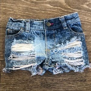 Faded glory distressed denim shorts